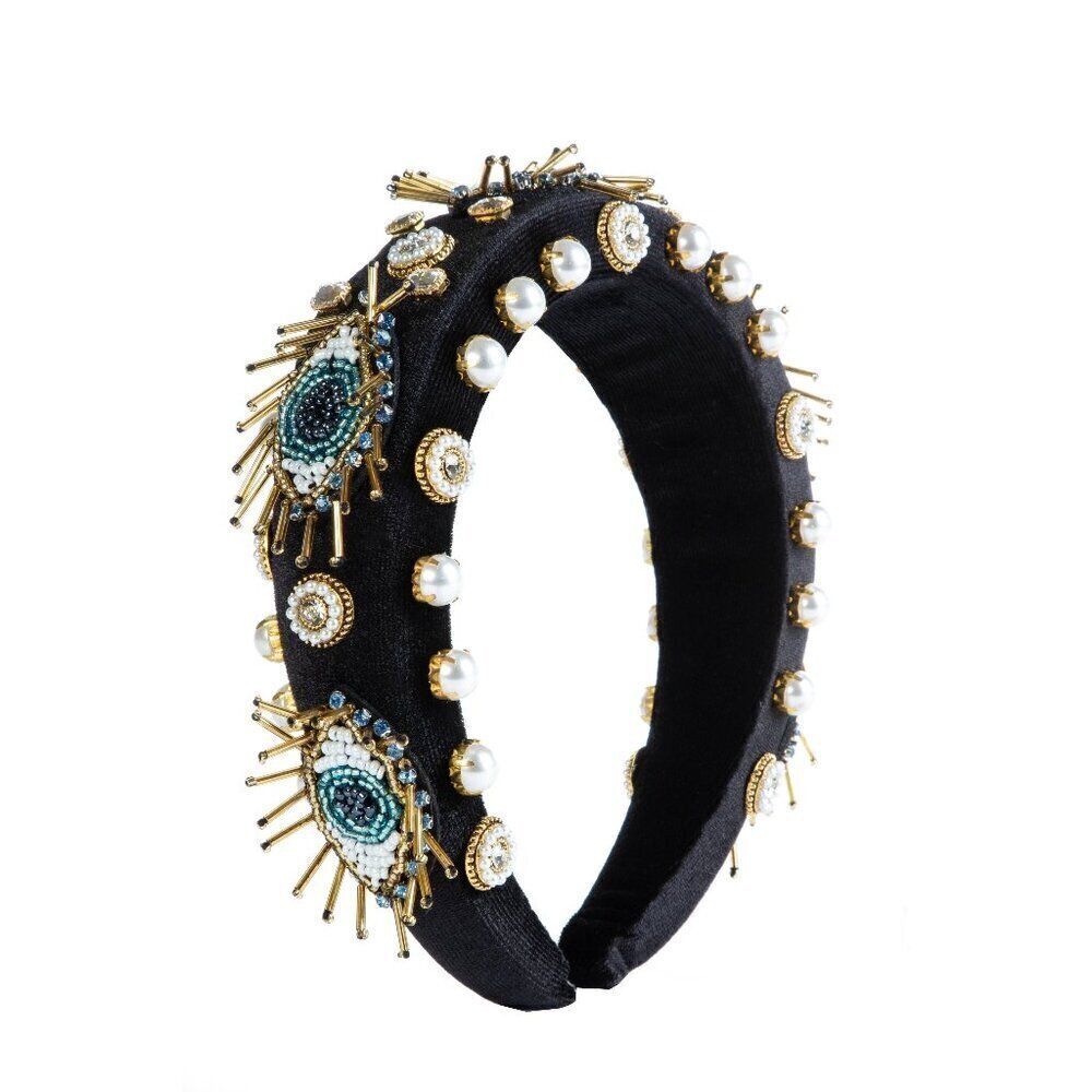Evil Eye Seed Bead Headband - Picture 3 of 11